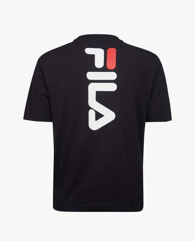  FILA - Áo thun unisex cổ tròn tay ngắn hiện đại 