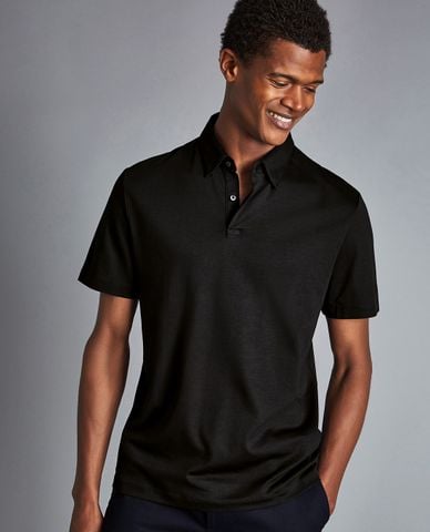  CHARLES TYRWHITT - Áo polo nam tay ngắn Smart Jersey 