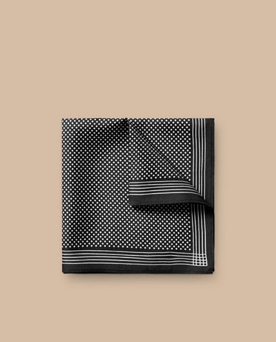  CHARLES TYRWHITT - Khăn tay nam hình vuông Spot Print Silk 