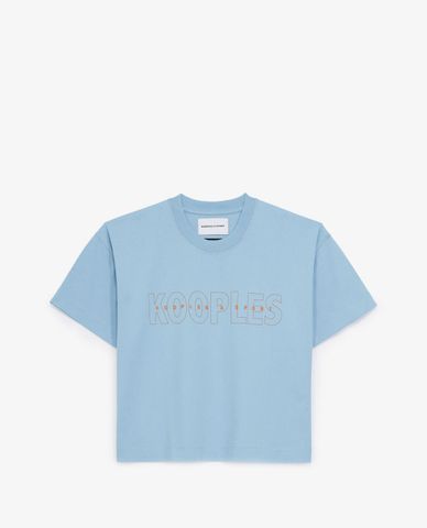  THE KOOPLES - Áo thun nữ cổ tròn tay ngắn Screen Print 