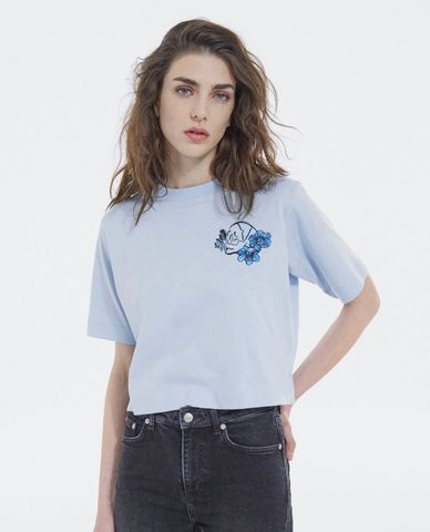  THE KOOPLES - Áo thun nữ phom croptop ngắn tay thời trang 