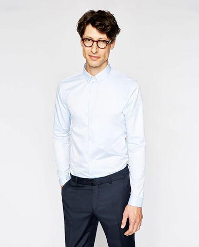  THE KOOPLES - Áo sơ mi nam tay dài Plain Cotton 