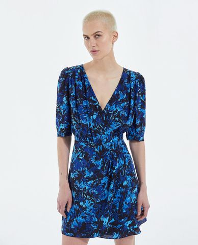  THE KOOPLES - Đầm mini dáng quấn cổ V Firework Print 