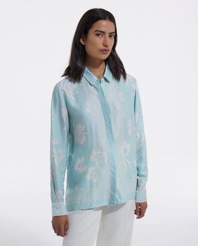  THE KOOPLES - Áo sơ mi nữ phom suông tay dài Floral Motif 