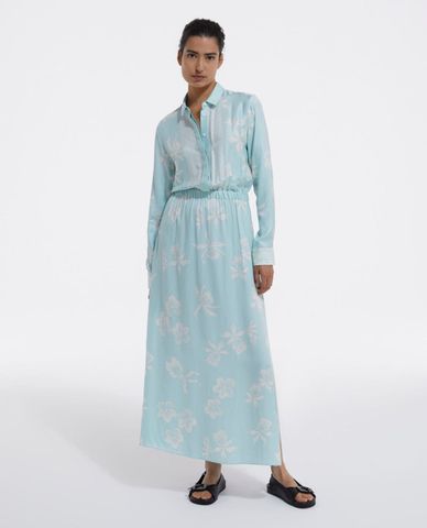  THE KOOPLES - Đầm midi phom suông tay dài Floral Print 
