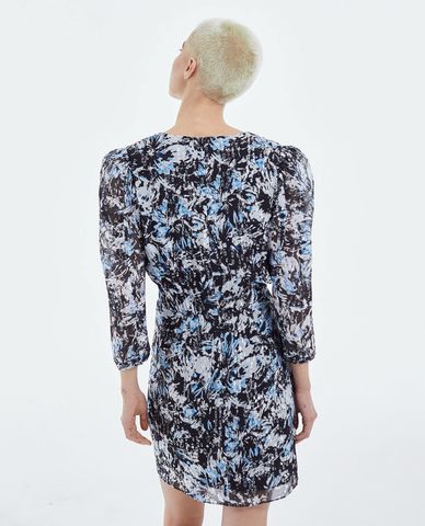  THE KOOPLES - Đầm mini tay lỡ cổ V nữ tính Light Printed 