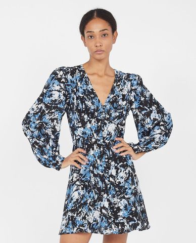  THE KOOPLES - Đầm mini cổ V tay dài Firework Print 