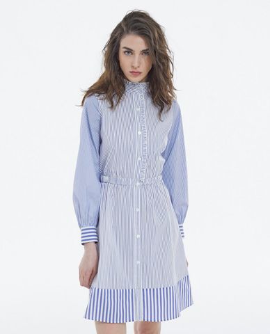  THE KOOPLES - Đầm mini sơ mi cổ trụ tay dài thanh lịch 