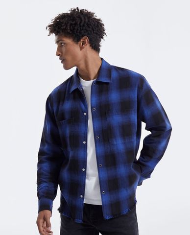  THE KOOPLES - Áo sơ mi nam caro tay dài Check Motif 