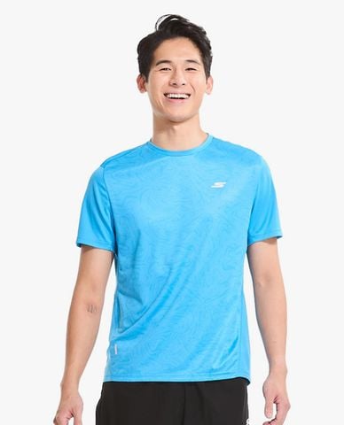  SKECHERS - Áo thun thể thao nam cổ tròn tay ngắn Performance 