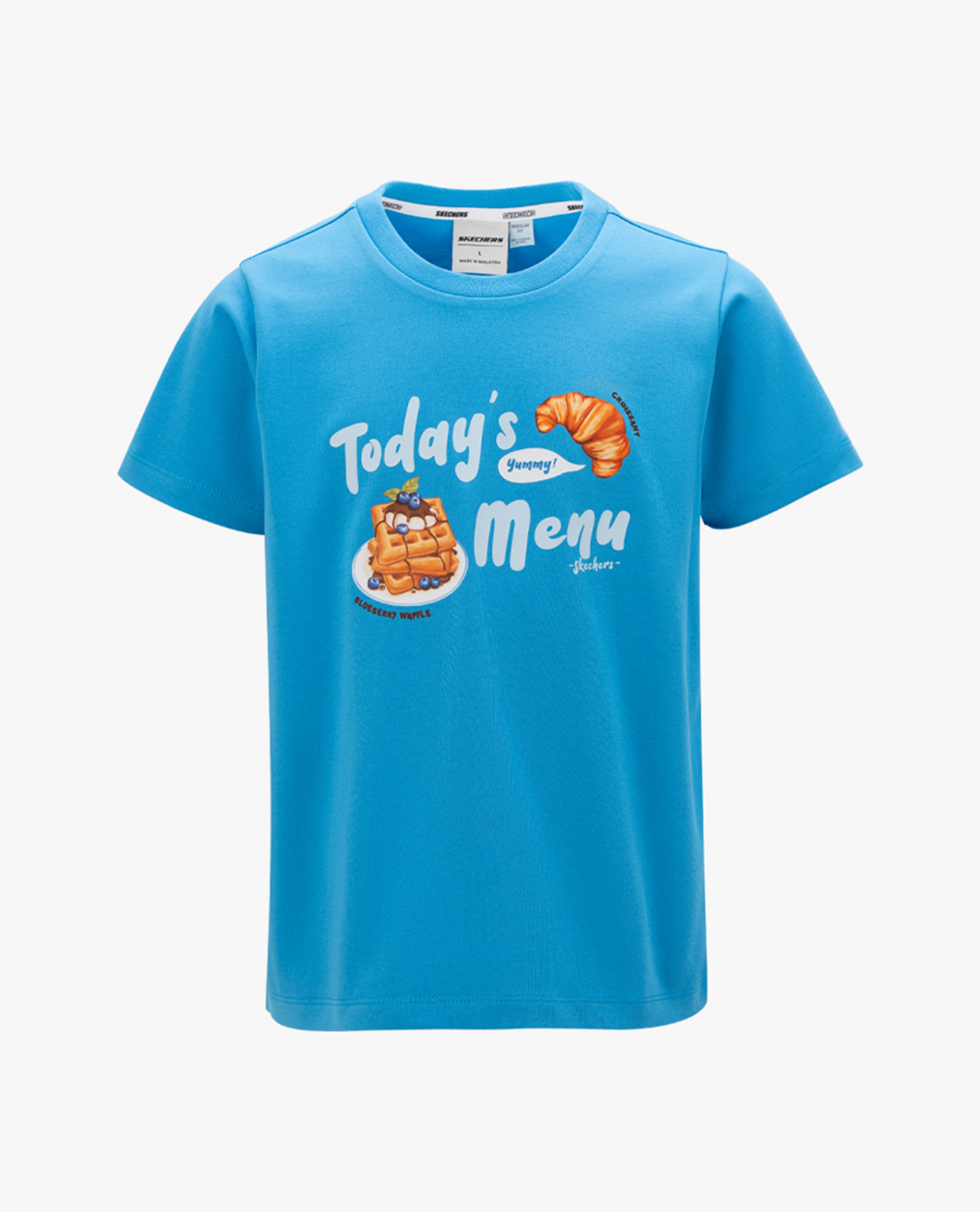 SKECHERS - Áo thun bé gái cổ tròn tay ngắn Food Truck