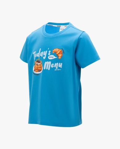  SKECHERS - Áo thun bé gái cổ tròn tay ngắn Food Truck 