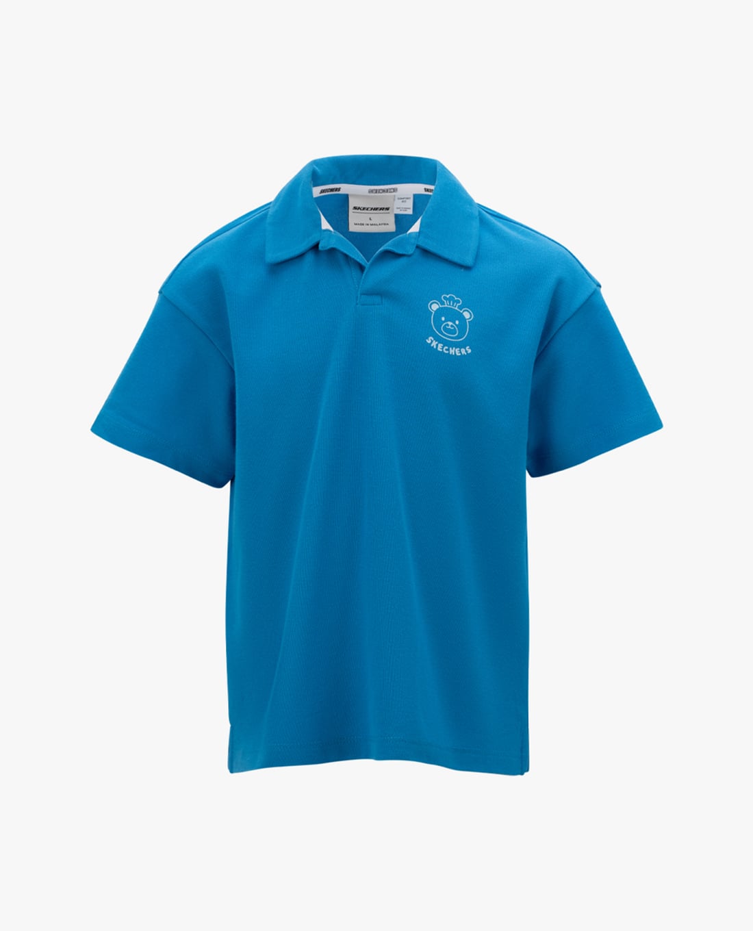 SKECHERS - Áo polo bé trai cổ bẻ tay ngắn phối logo