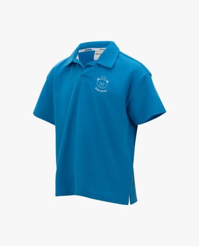  SKECHERS - Áo polo bé trai cổ bẻ tay ngắn phối logo 