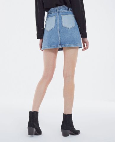  THE KOOPLES - Chân váy denim phom chữ A Patchwork Pocket 