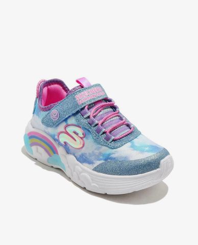  SKECHERS - Giày sneaker trẻ em S Lights Rainbow Racer 