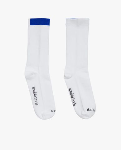  ADLV - Vớ cổ cao phối viền Front Logo 