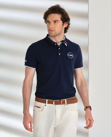  BEVERLY HILLS POLO CLUB - Áo polo nam cổ bẻ tay ngắn hiện đại 