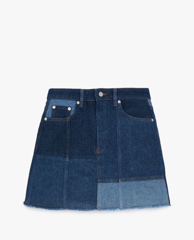  THE KOOPLES - Chân váy mini chữ A Patchwork 