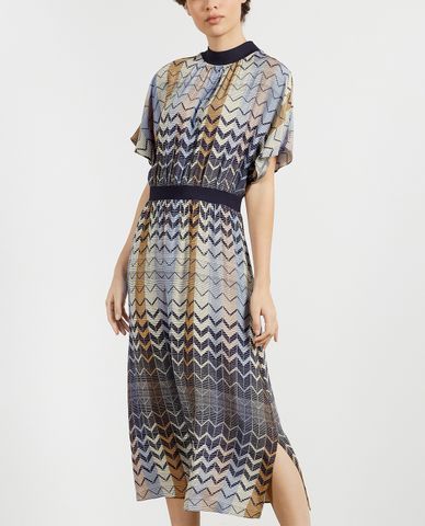  TED BAKER - Đầm midi cổ tròn tay ngắn Samii 