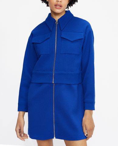  TED BAKER - Áo khoác croptop nữ cổ bẻ dài tay phom ngắn Elrosa 