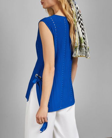  TED BAKER - Áo kiểu nữ sát nách Blue Eyelet 