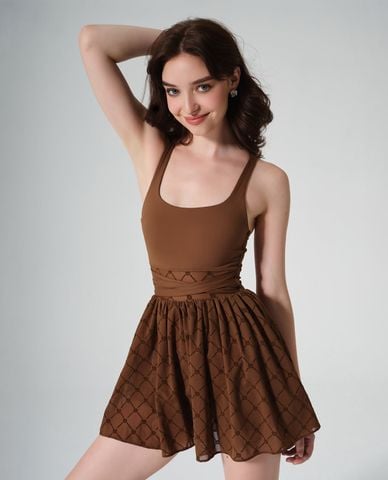  OLABEN - Đầm hai dây mini Salana Monogram 