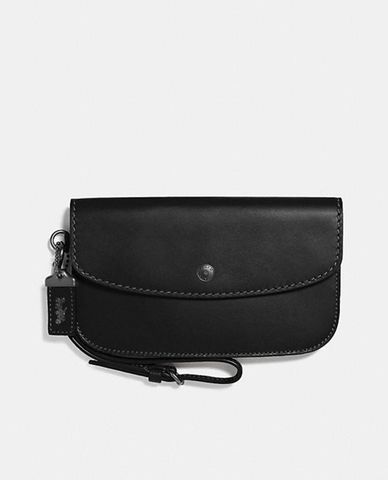  COACH - Túi cầm tay nữ nắp gập hình chữ nhật 