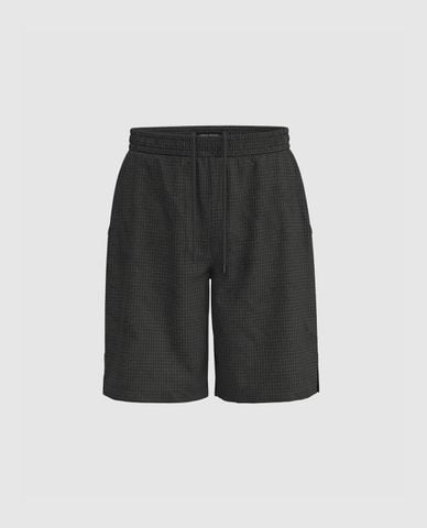  URBAN REVIVO - Quần short nam ống rộng phối dây rút 