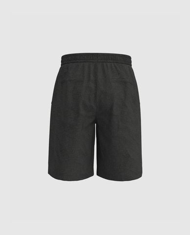  URBAN REVIVO - Quần short nam ống rộng phối dây rút 