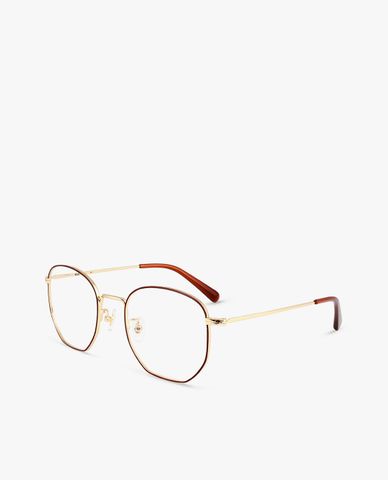  aojo - Gọng kính đa giác unisex bo tròn thời trang 