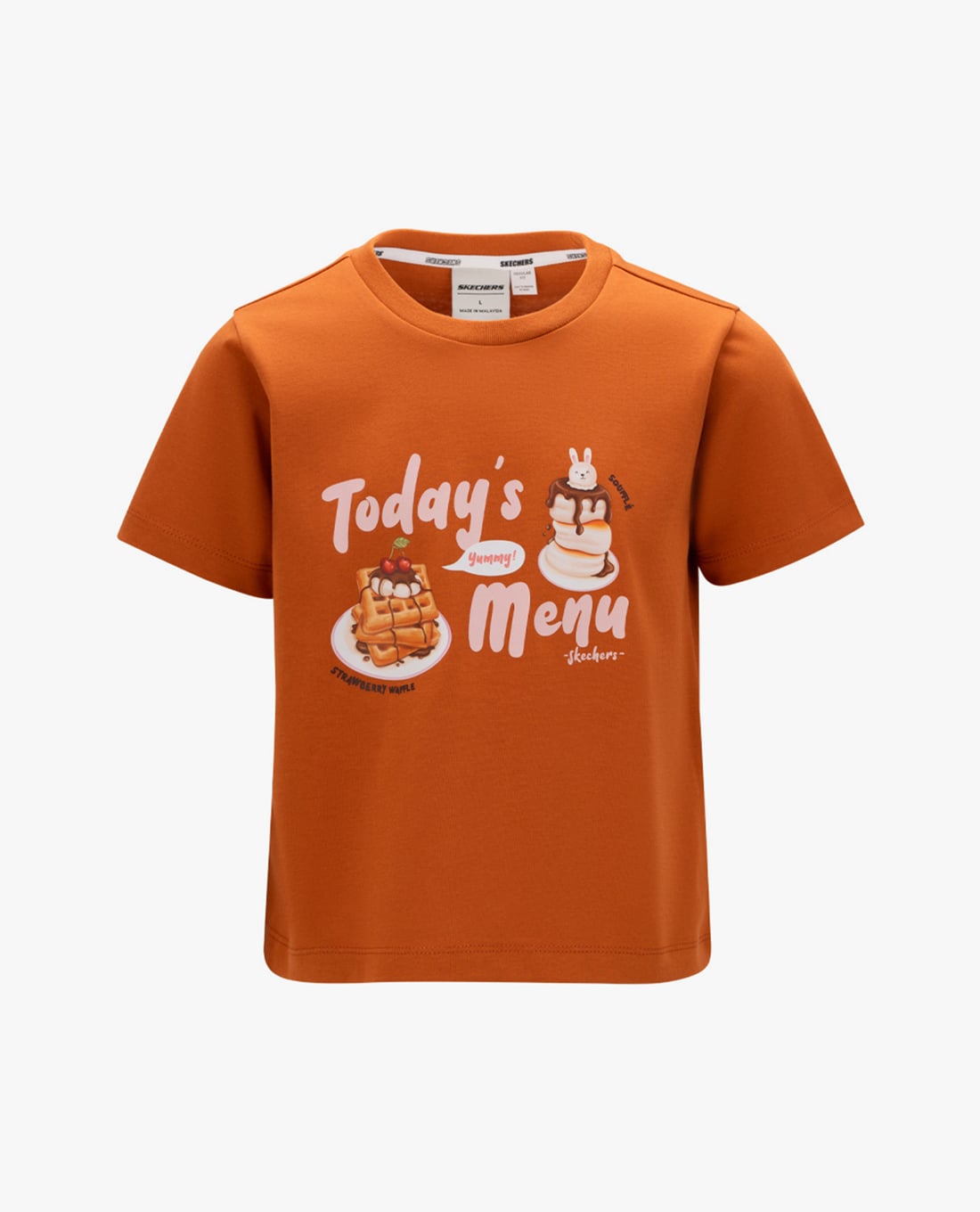 SKECHERS - Áo thun bé gái cổ tròn tay ngắn hiện đại