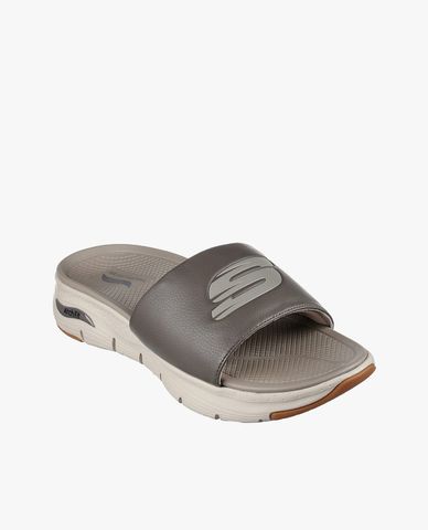  SKECHERS - Dép nam quai ngang bản rộng Arch Fit 