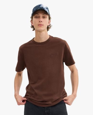  COACH - Áo thun nữ cổ tròn tay ngắn Essential 