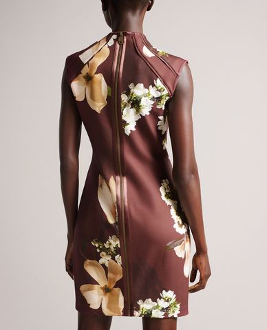  TED BAKER - Đầm bút chì mini sát nách cổ trụ Zassha 