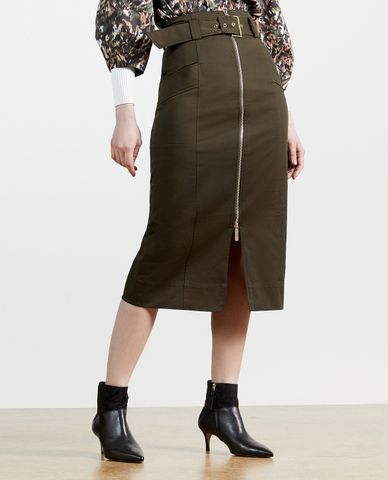  TED BAKER - Chân váy bút chì phối zip Janiis 