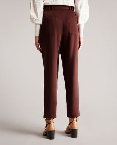  TED BAKER - Quần nữ lưng cao ống đứng xẻ tà Ninette 