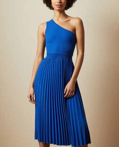  TED BAKER - Đầm midi không tay xếp li Miriom Asymmetric 