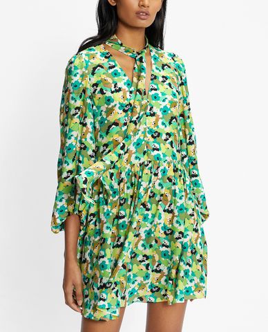  TED BAKER - Đầm mini cổ V tay dài thời trang Ilva 