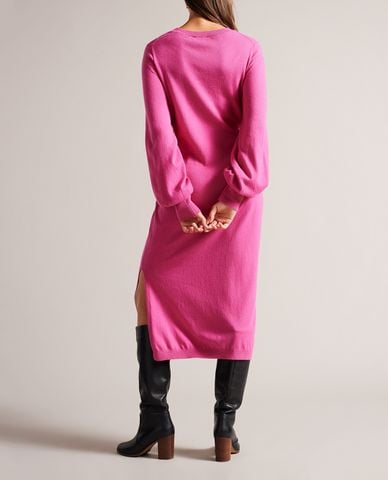  TED BAKER - Đầm dệt kim midi tay dài Essya 