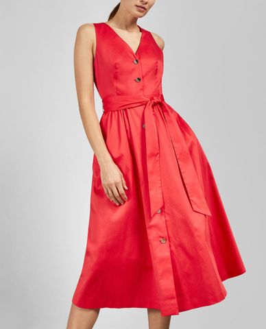  TED BAKER - Đầm midi sát nách cổ chữ V Ryylie 