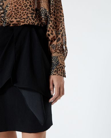  THE KOOPLES - Áo sơ mi nữ cổ bẻ tay dài Animal Motif 