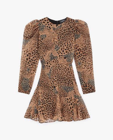  THE KOOPLES - Đầm mini phom xòe Animal Print 