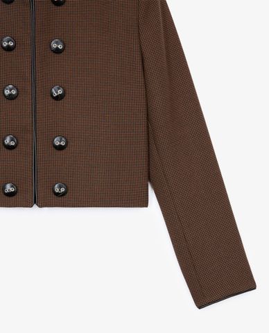  THE KOOPLES - Áo khoác kiểu nữ Brown Officer Style 