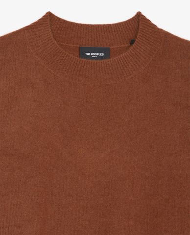  THE KOOPLES - Áo sweater nữ cổ tròn tay dài Plain Ecru Cashmere 