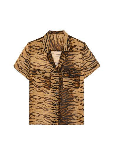  THE KOOPLES - Áo sơ mi nữ ngắn tay Animal Print 