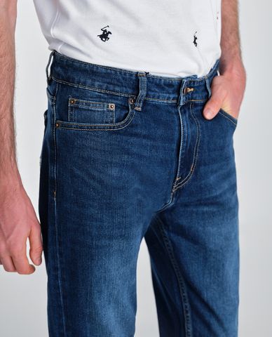  BEVERLY HILLS POLO CLUB - Quần jeans nam phom ôm wash bạc trẻ trung 