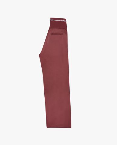  THE KOOPLES - Quần kiểu nữ lưng thun ống rộng Burgundy Flowing 
