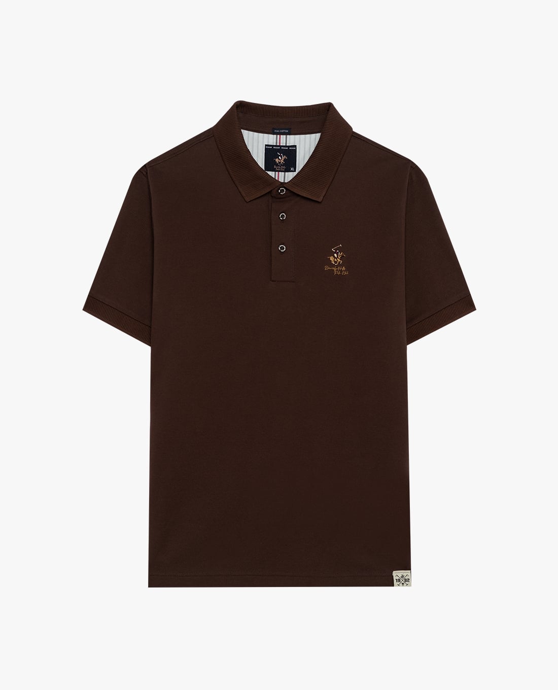 BEVERLY HILLS POLO CLUB - Áo polo nam cổ bẻ tay ngắn phối logo