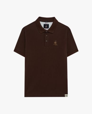  BEVERLY HILLS POLO CLUB - Áo polo nam cổ bẻ tay ngắn phối logo 